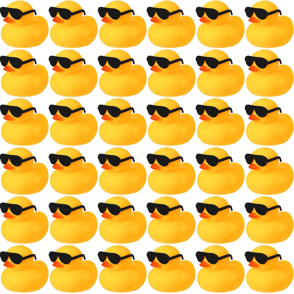 6/12/24pc Rubber Duck Toys Yellow Rubber Ducks Squeak & Float Ducky Pool Toy Cruise Holiday Decoration Birthday Party Favors