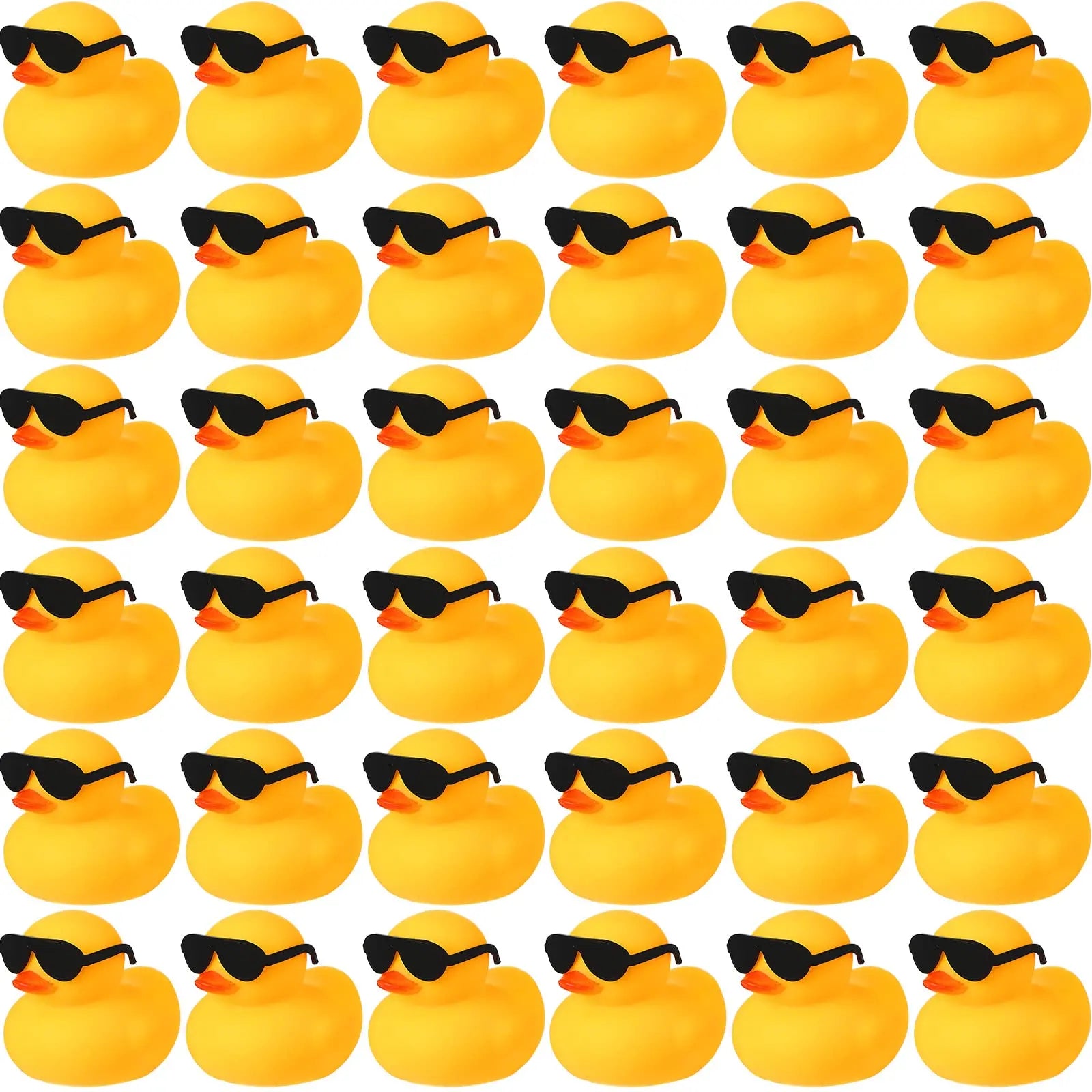6/12/24pc Rubber Duck Toys Yellow Rubber Ducks Squeak & Float Ducky Pool Toy Cruise Holiday Decoration Birthday Party Favors