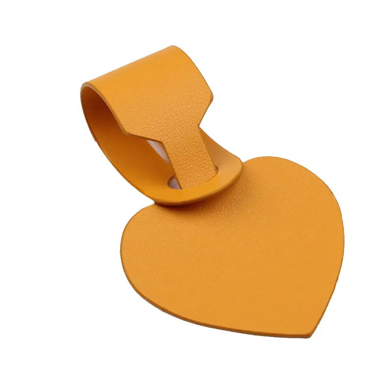 Travel Accessories Simple Colorful Loving Heart Luggage Tag PU Suitcase ID Addres Holder Baggage Boarding Tag Portable Label