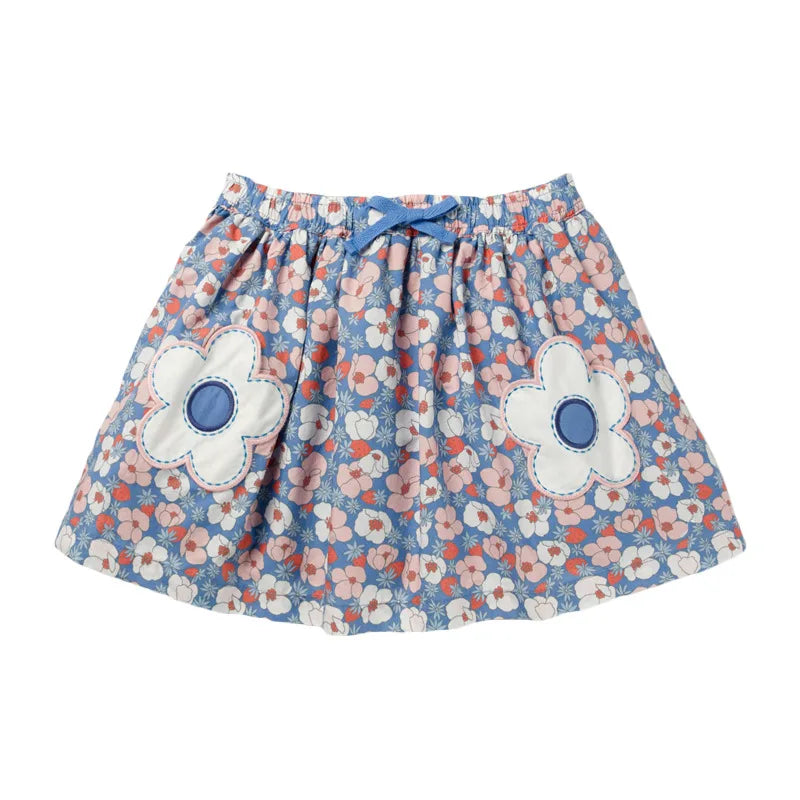 Little maven 2025 Summer Clothes Lovely Skirt Pink Pretty Rabbit Floral Baby Girls Casual Comfort Wear for Kids 2 to 7 years