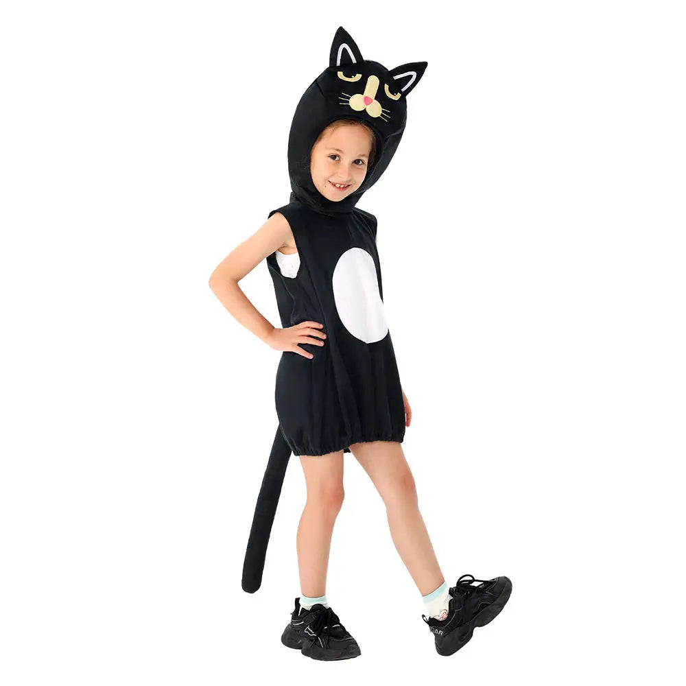 Fantasy Kids Cosplay Stage Performance Funny Looks Cat Costume Cartoon Animal Disguise Roleplay Clothing Halloween Carnival Suit