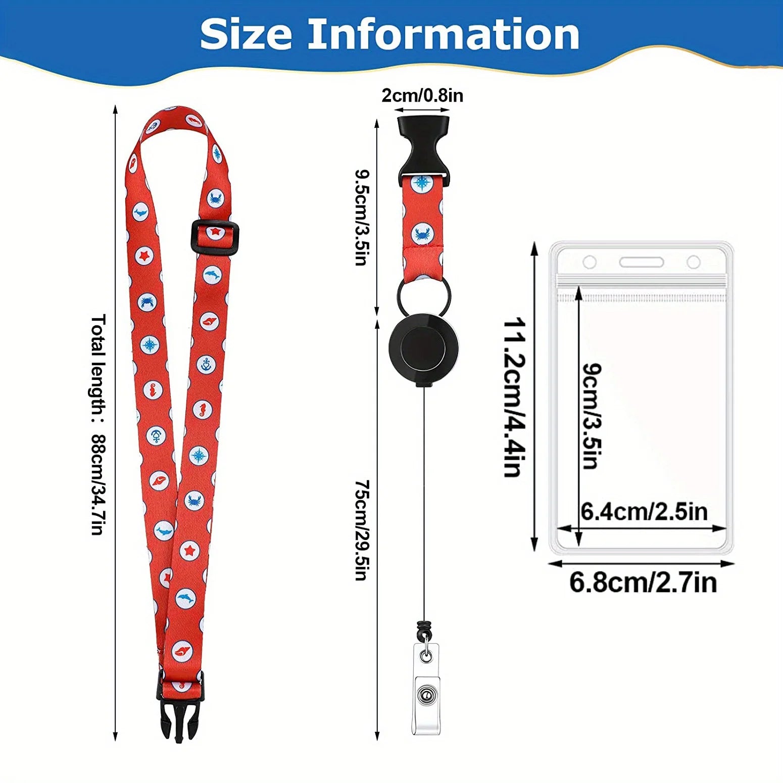 2 Pack Retractable Cruise Lanyard For Ship Cards, Waterproof Lanyards For Cruise Ship Cards With ID Holder