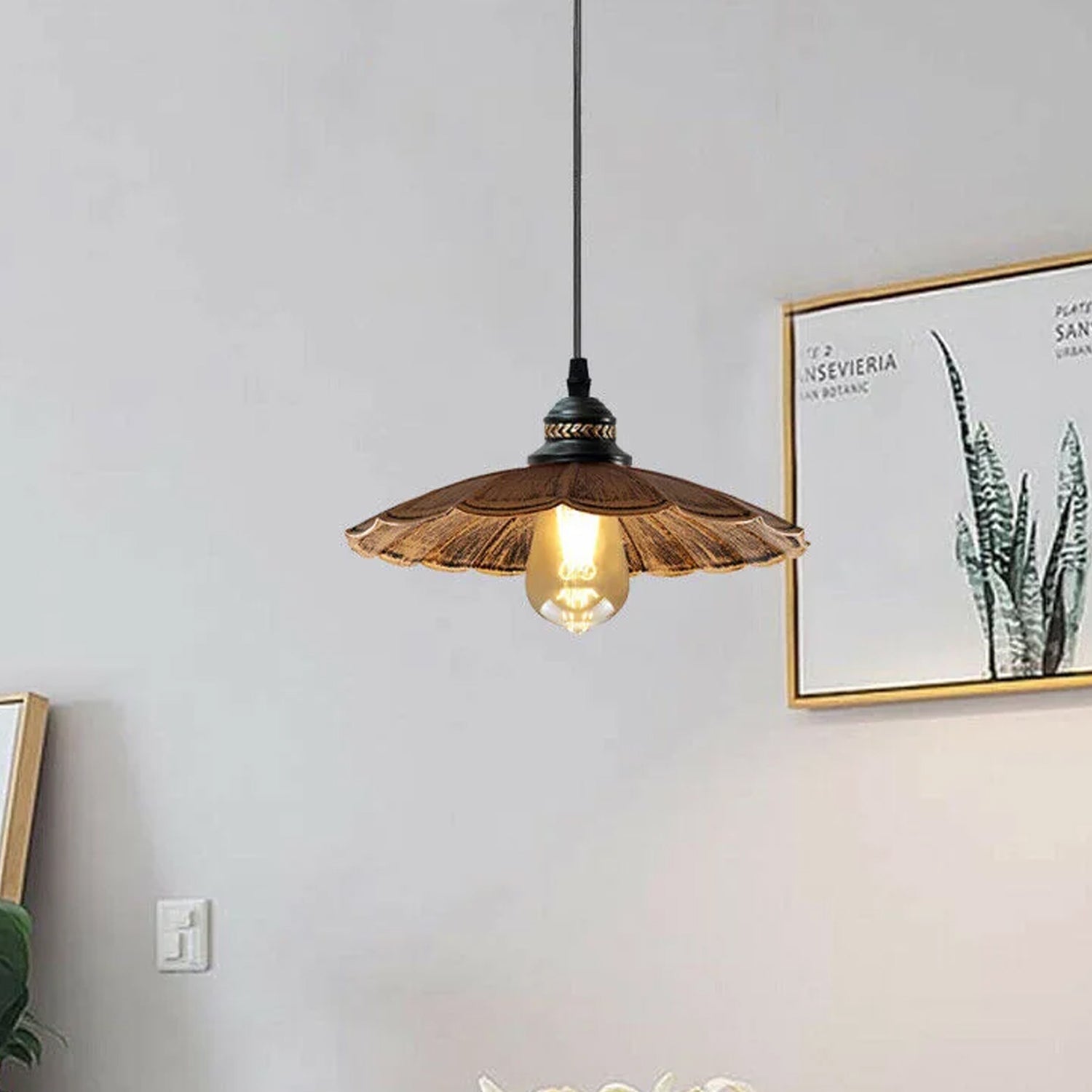 Wavy Shade Retro Style Metal Vintage Ceiling Pendant Lamp Light Modern Lighting Industrial Design~1411-0