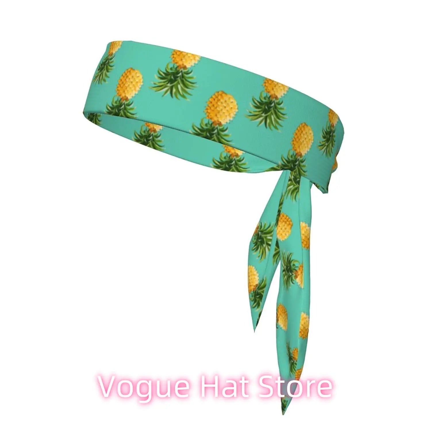 Sport Head Ties Unisex Tie Headbands Bandanas Workout Hair Band Athletic Sweatbands for Running Yoga (upside down pineapples tr