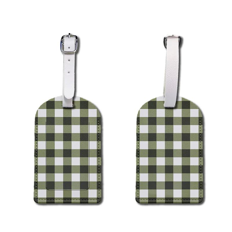 Luggage Tags with Privacy Cover PU Leather Cruise Ship Waterproof Tag Flowers Unique Suitcase Tags for Men Kids Women