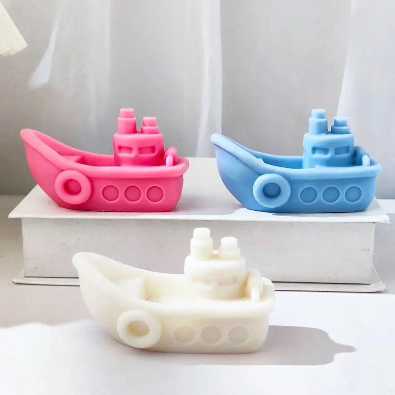 Small Cruise Ship Mold Small Boat Mold Aromatherapy Candle Gypsum Gift Cake Mold