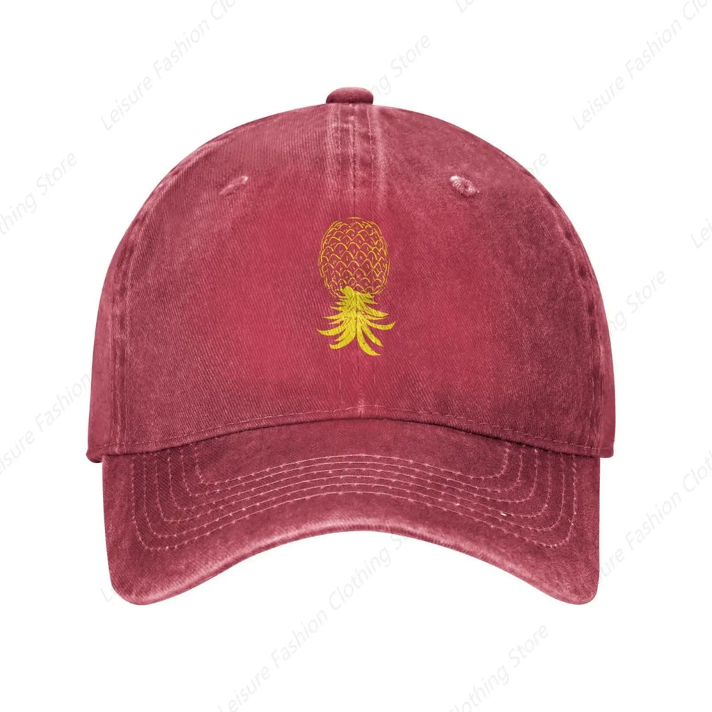 Plays Well With Others Funny Upside Down Pineapple Hat Dad Hat Baseball Cap For Men Women Adjustable Baseball Hats