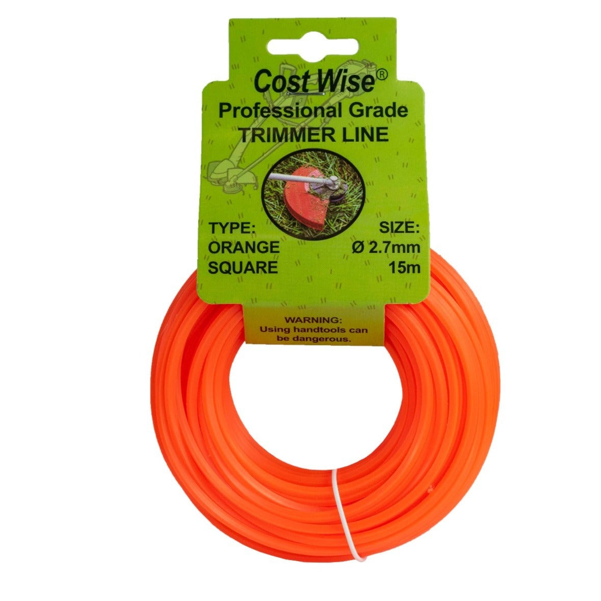 Strimmer Line Orange Square 2.7mm x 15m-0