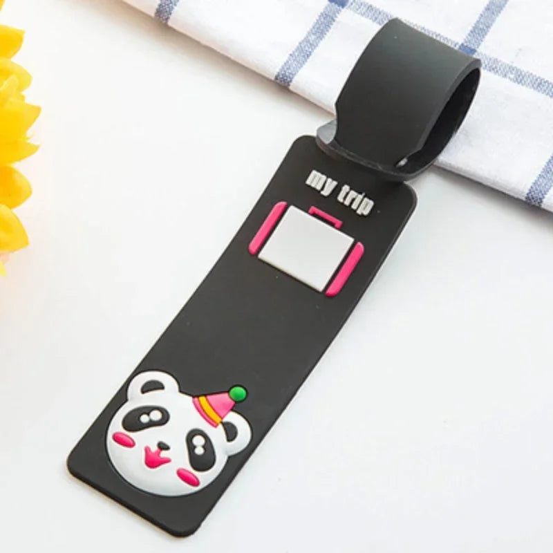 Cute Animals Fashion Travel Accessories  Strip Luggage Tag Silicone Suitcase ID Addres Holder Baggage Boarding Tag Portable Labe
