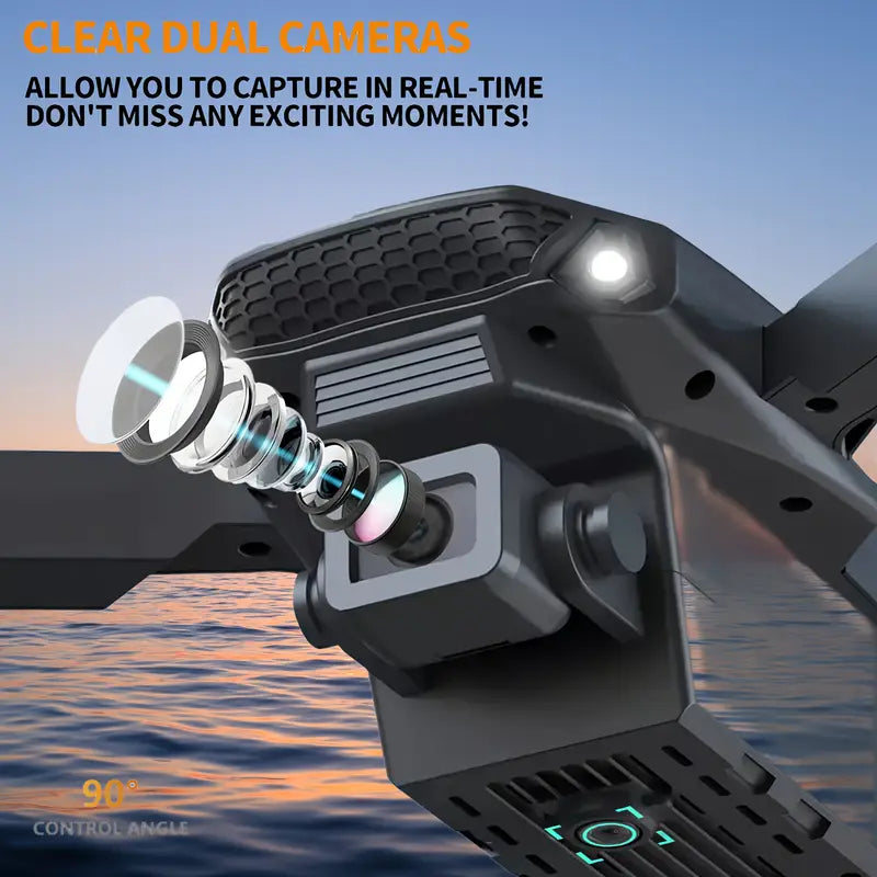 E88 Dual-Camera Drone - Supports Wi-Fi, App Control, Suitable for Outdoor Use, Ideal for Beginners with Altitude Hold,