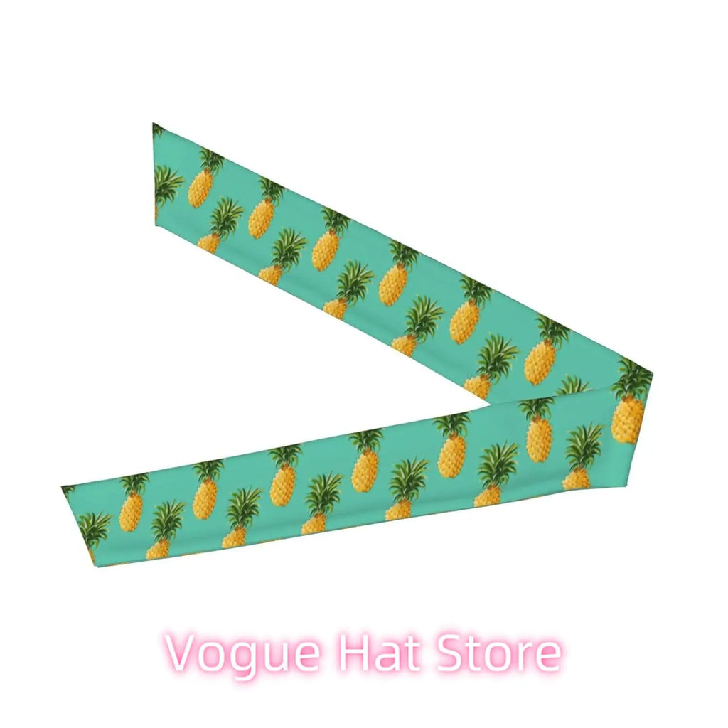 Sport Head Ties Unisex Tie Headbands Bandanas Workout Hair Band Athletic Sweatbands for Running Yoga (upside down pineapples tr