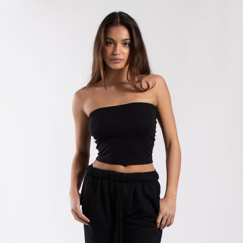 0893 - CLOSEOUT Women's Cropped Strapless Tube Top-0
