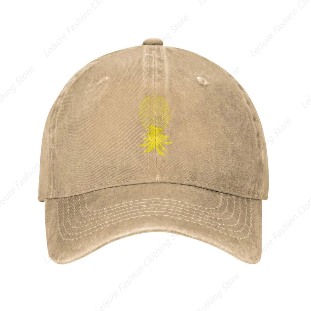 Plays Well With Others Funny Upside Down Pineapple Hat Dad Hat Baseball Cap For Men Women Adjustable Baseball Hats