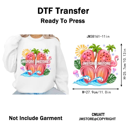 Happy Summer Boat Cruise Life Salty Beach Family Island Vacation Iron on DTF Thermal Transfer Sticker Ready to Press for Clothes