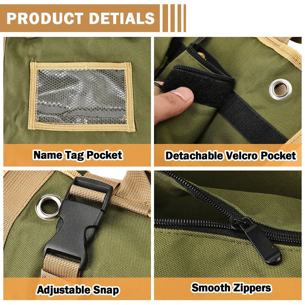 1pcs Organizer for Men, Roll Up Tool Bag Zipper Storage Bags with Multi-Pockets,Carrier Bag for Father Day Gifts