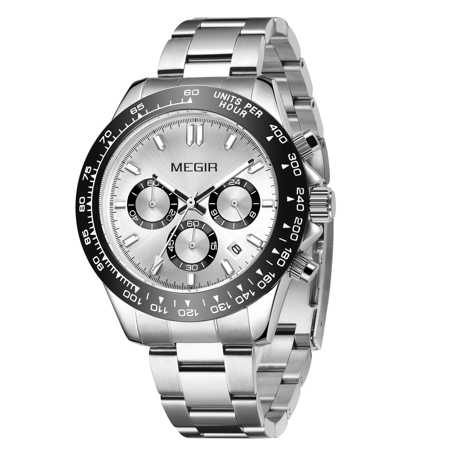 MEGIR Sports Mens Watches Top Brand Men Luxury Military Quartz Watch Silicone Luminous Chronograph Man Clock Wrist Watch 8104-18