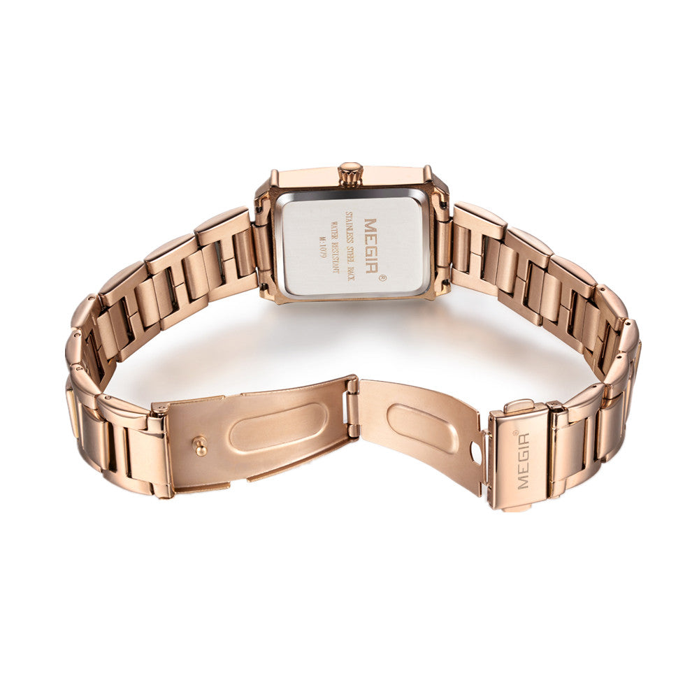 MEGIR White Women's Watches Top Brand Luxury Waterproof Woman Watch Bracelet Fashion Stainless Steel Band Wrist Watch for Women-6