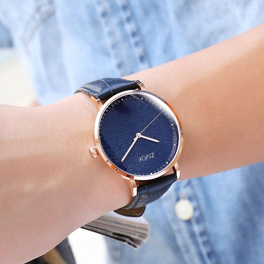 ZIVOK Fashion Quartz Wristwatch Men Sports Watches Waterproof Leather Strap Men's Clock Watch Relogio Masculino-5