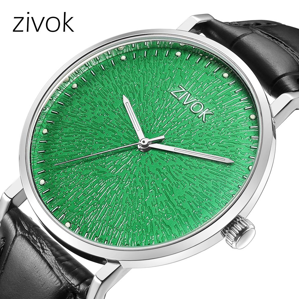 ZIVOK Fashion Quartz Wristwatch Men Sports Watches Waterproof Leather Strap Men's Clock Watch Relogio Masculino-1