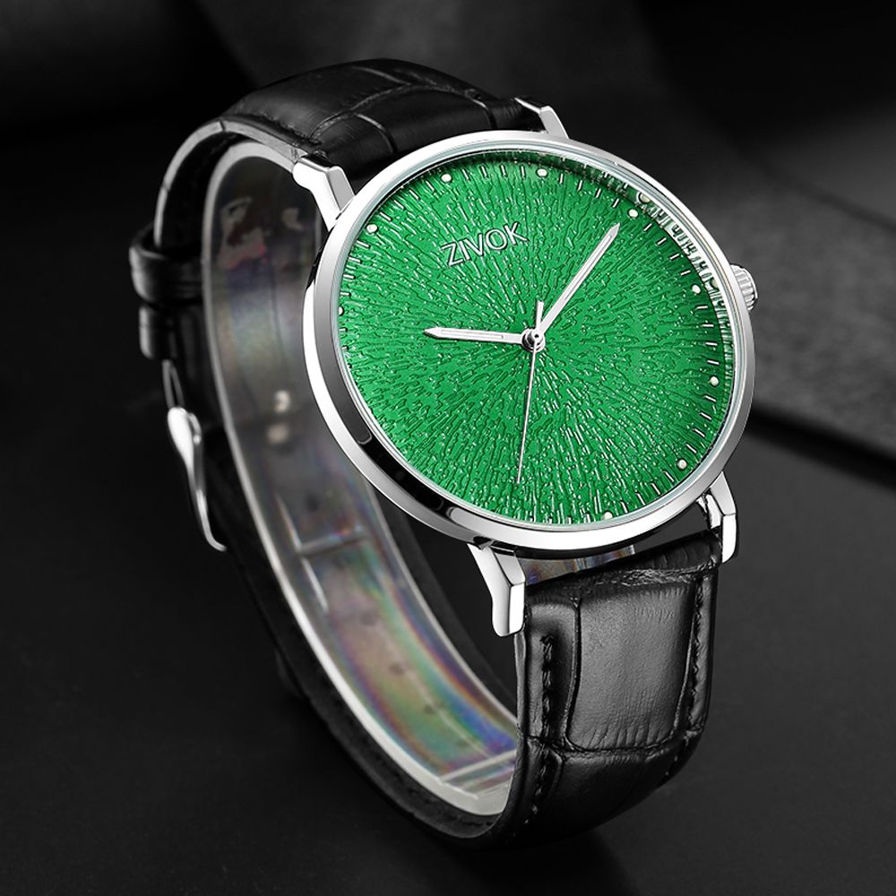 ZIVOK Fashion Quartz Wristwatch Men Sports Watches Waterproof Leather Strap Men's Clock Watch Relogio Masculino-7