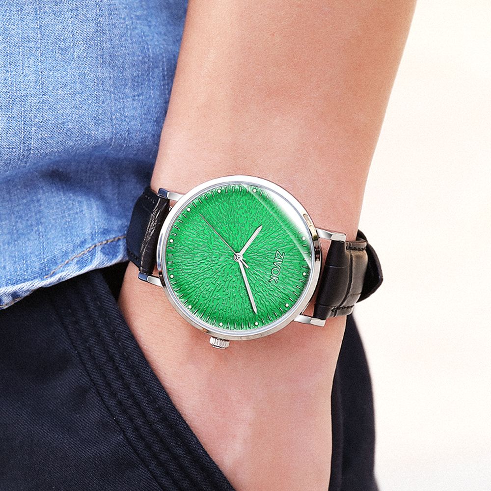 ZIVOK Fashion Quartz Wristwatch Men Sports Watches Waterproof Leather Strap Men's Clock Watch Relogio Masculino-2