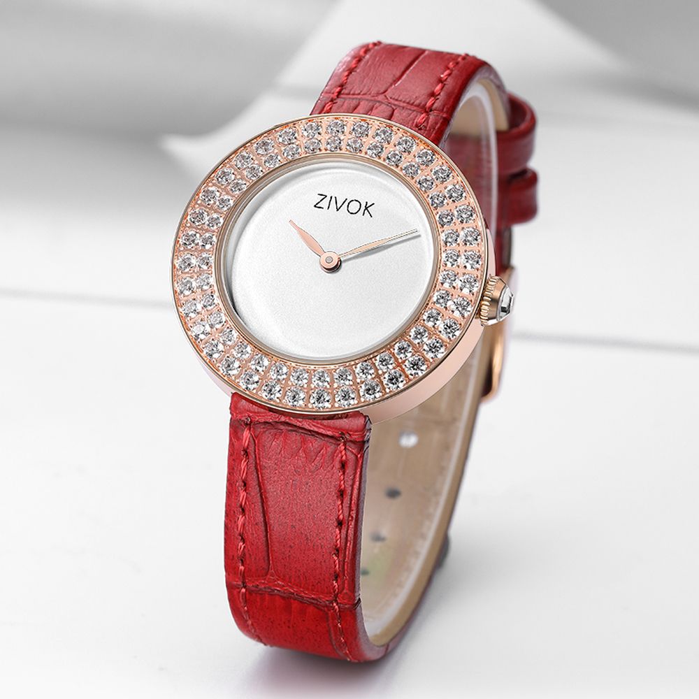 ZIVOK Brand Luxury Women Watches Diamond Ladies Quartz Watch Waterproof Clock Leather Strap Relogio Feminino-10