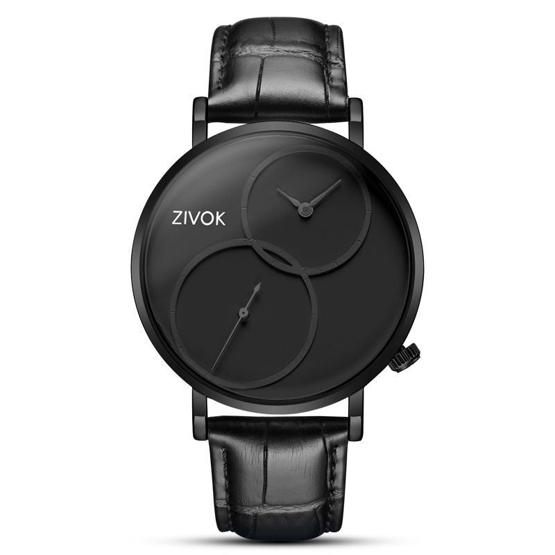 ZIVOK Large Dial Men's Quartz Watches Leather Bracelet Sport Men Watches Waterproof Male Clock Reloj Hombre-7
