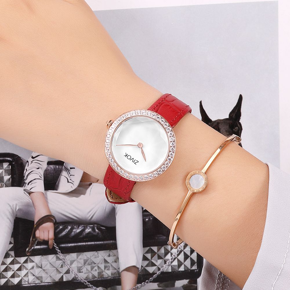 ZIVOK Fashion Watch For Woman Leather Strap Casual Sports Wristwatch Romantic Clock Women's Watches Montre Femme-4