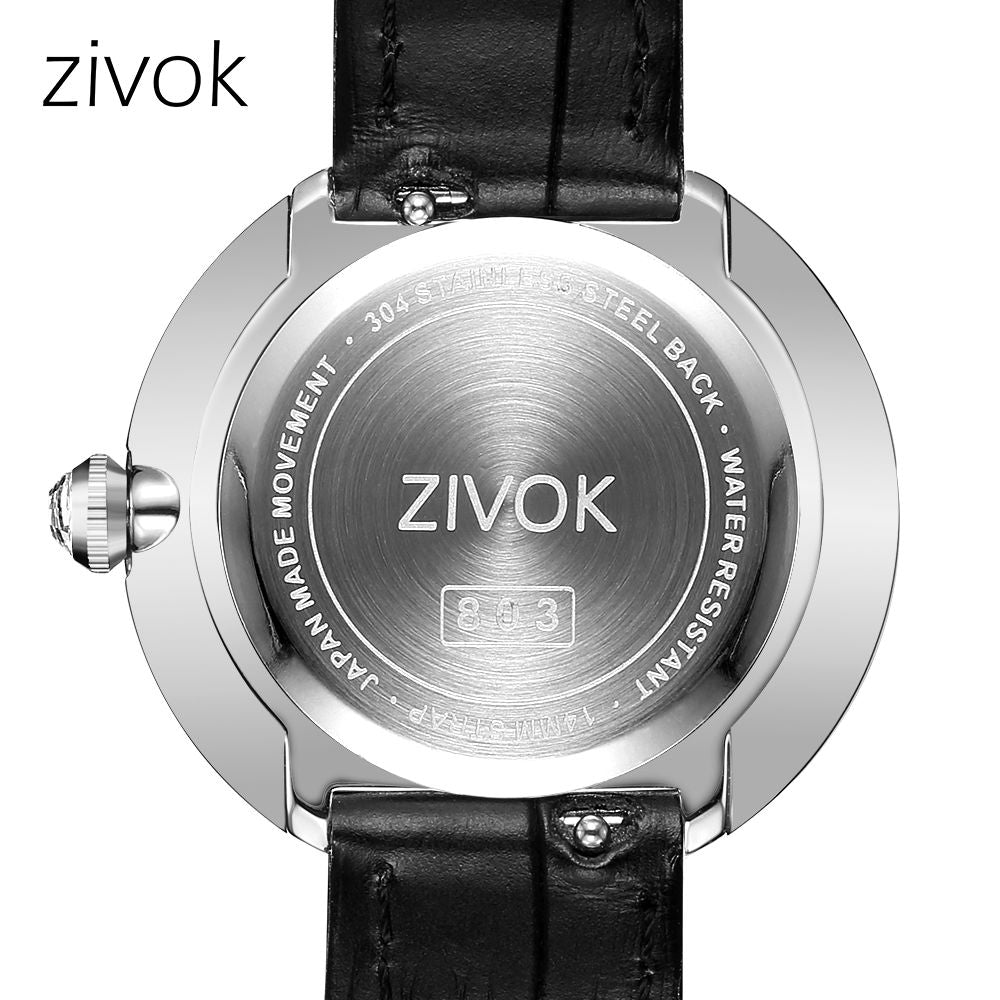 ZIVOK Fashion Watch For Woman Leather Strap Casual Sports Wristwatch Romantic Clock Women's Watches Montre Femme-16