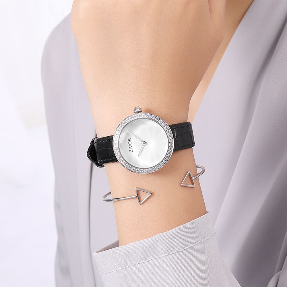 ZIVOK Fashion Watch For Woman Leather Strap Casual Sports Wristwatch Romantic Clock Women's Watches Montre Femme-8
