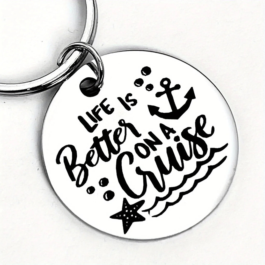 The best life is on cruise keychains, creative and unique gifts, perfect birthday gifts, and gifts for sailing enthusiasts