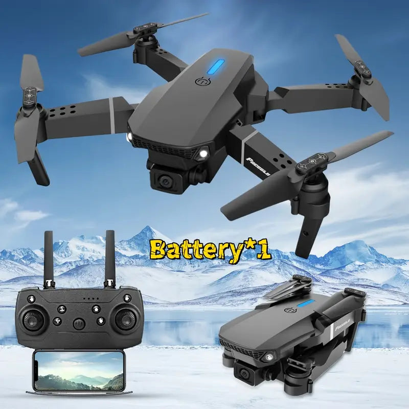 E88 Dual-Camera Drone - Supports Wi-Fi, App Control, Suitable for Outdoor Use, Ideal for Beginners with Altitude Hold,