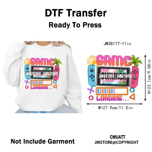 Happy Summer Boat Cruise Life Salty Beach Family Island Vacation Iron on DTF Thermal Transfer Sticker Ready to Press for Clothes