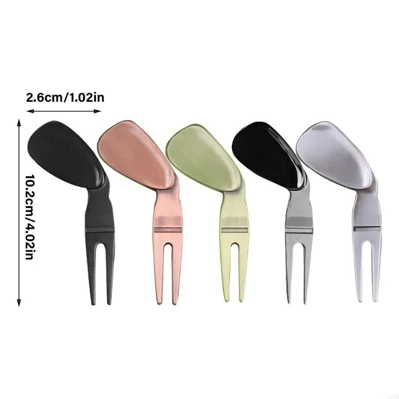 24TB Golfs Balls Pickers Bending Golfs Green Divot Fork Curved Golfs Balls Pickers