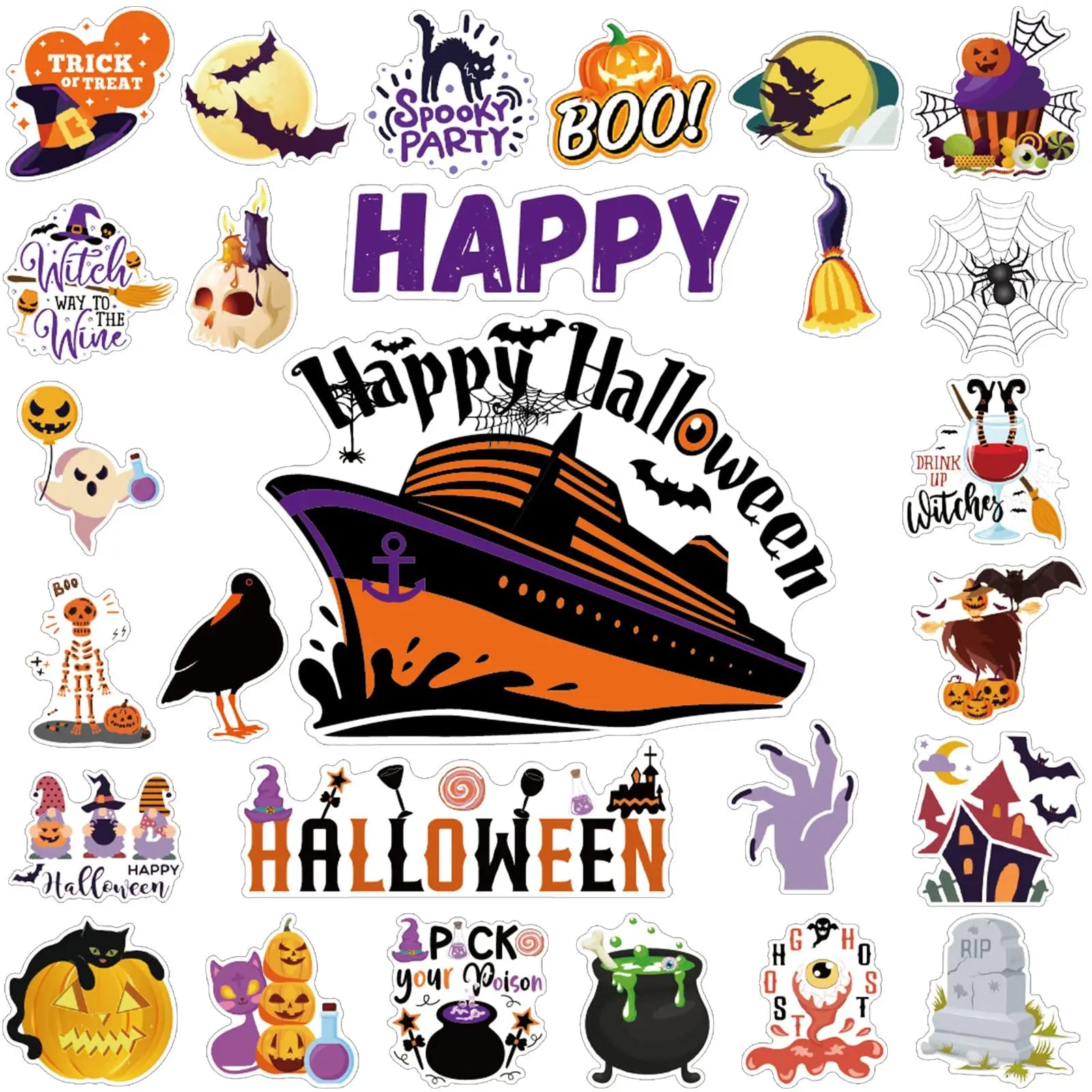 27 Pcs Birthday Cruise Door Magnets Decorations Funny Cruise Ship Door Magnets Magnetic for Cabin Ship Refrigerator Office Car