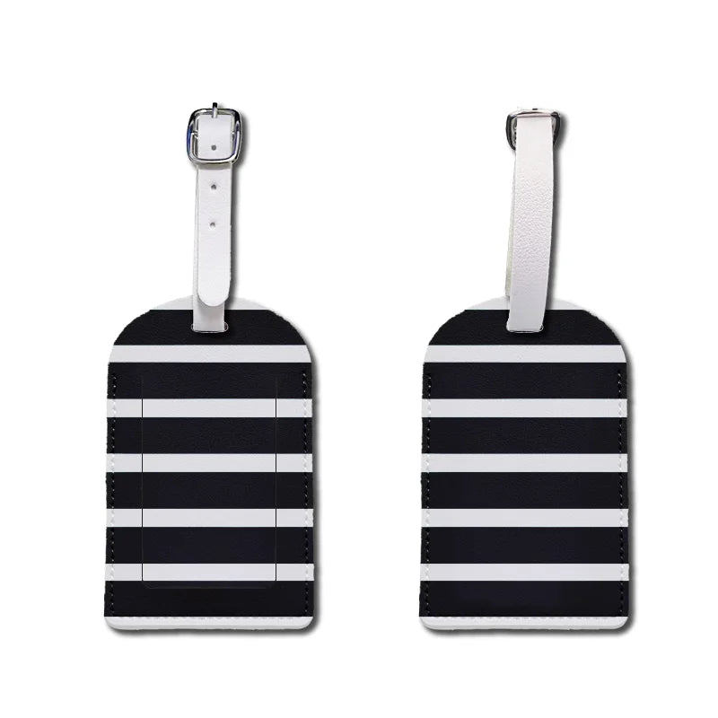 Luggage Tags with Privacy Cover PU Leather Cruise Ship Waterproof Tag Flowers Unique Suitcase Tags for Men Kids Women