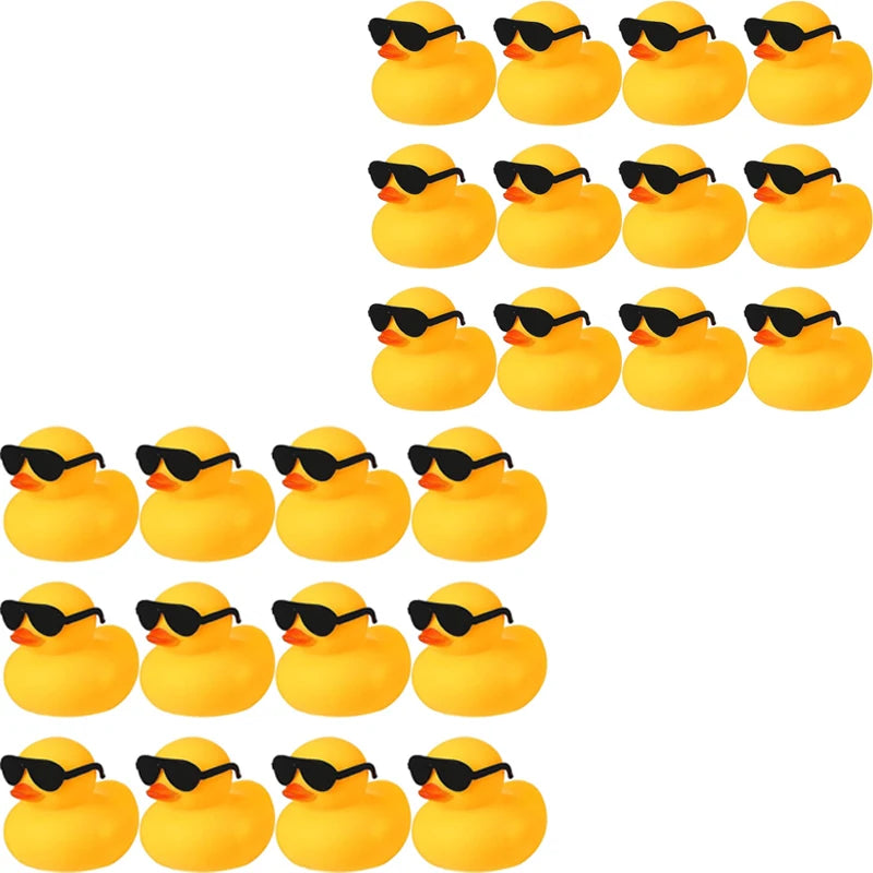 6/12/24pc Rubber Duck Toys Yellow Rubber Ducks Squeak & Float Ducky Pool Toy Cruise Holiday Decoration Birthday Party Favors