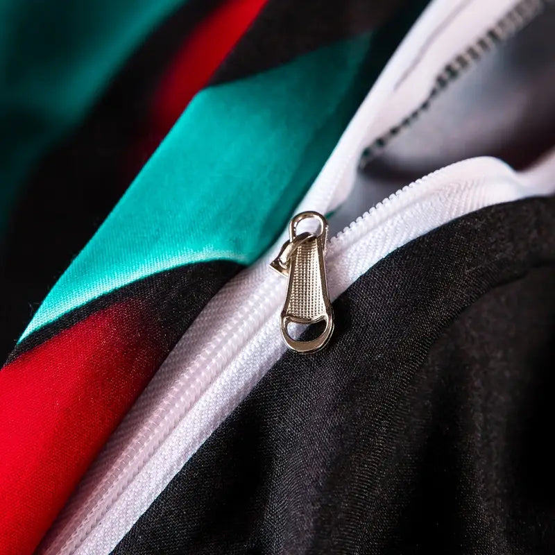 Vibrant Dreams Y2K Stereoscopic Bedding Set - 3-Piece Colorful Duvet Cover Set (Queen Size)-4