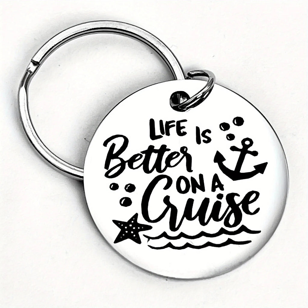 The best life is on cruise keychains, creative and unique gifts, perfect birthday gifts, and gifts for sailing enthusiasts