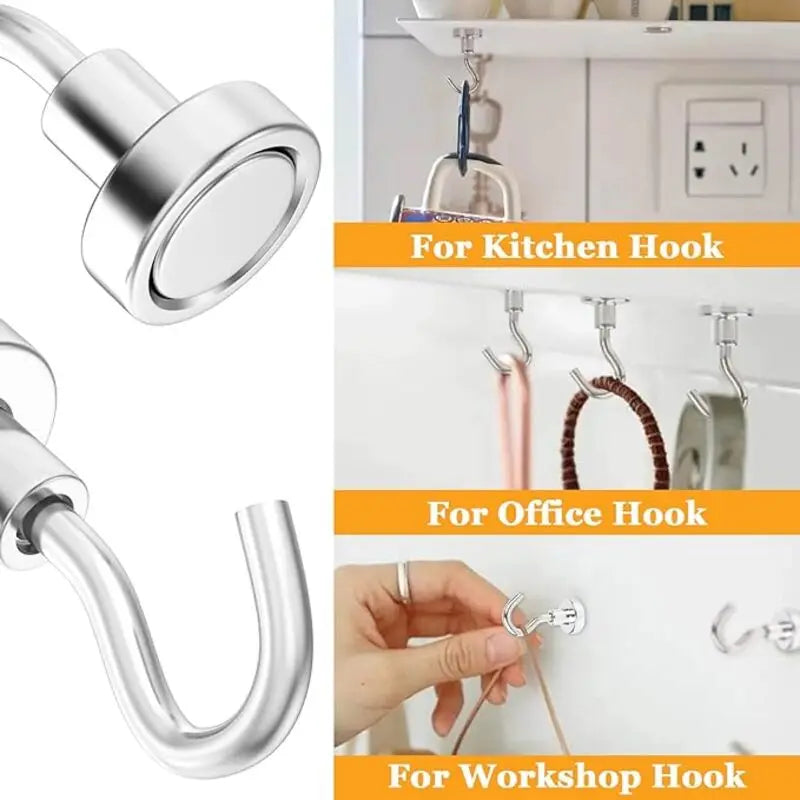 Magnetic Hooks, Cruise Ship Essentials, Heavy Duty Magnetic Hooks for Cruise Cabins, Refrigerator, Grill, Hanging, and Travel