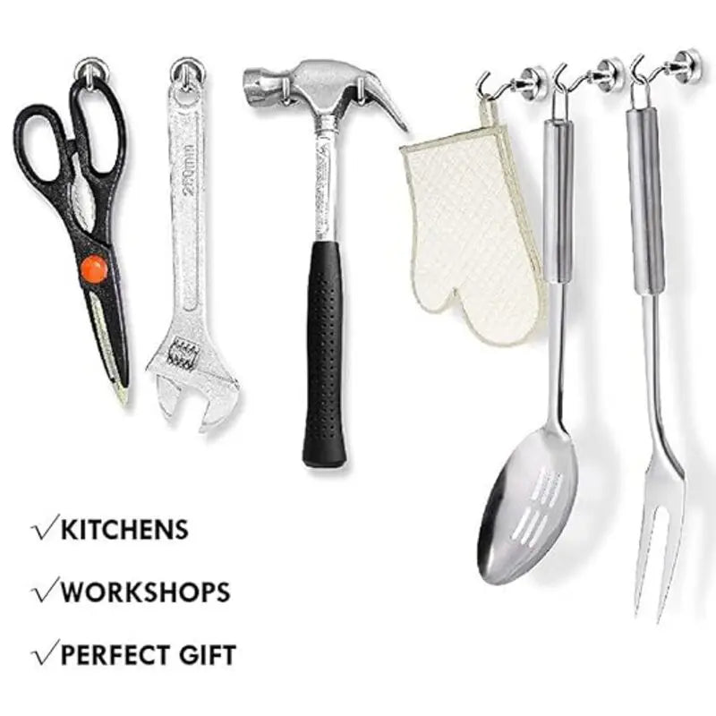 Magnetic Hooks, Cruise Ship Essentials, Heavy Duty Magnetic Hooks for Cruise Cabins, Refrigerator, Grill, Hanging, and Travel