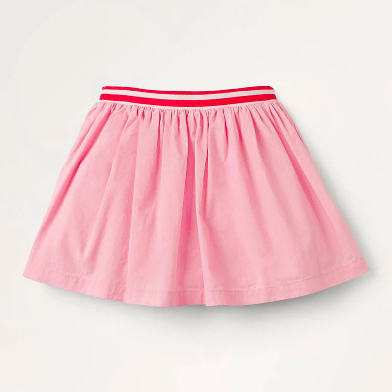 Little maven 2025 Summer Clothes Lovely Skirt Pink Pretty Rabbit Floral Baby Girls Casual Comfort Wear for Kids 2 to 7 years