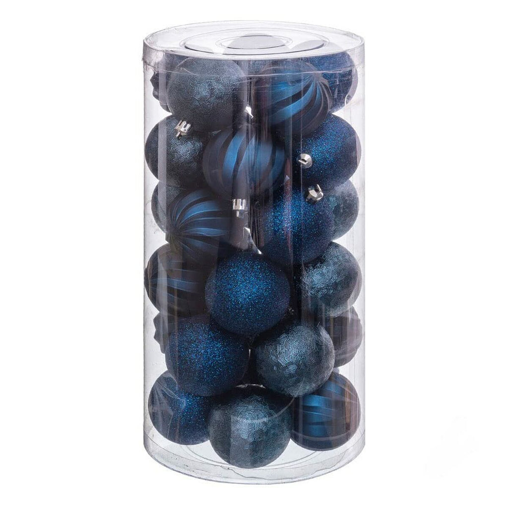 Christmas Baubles Blue Plastic 6 x 6 x 6 cm (30 Units)-0