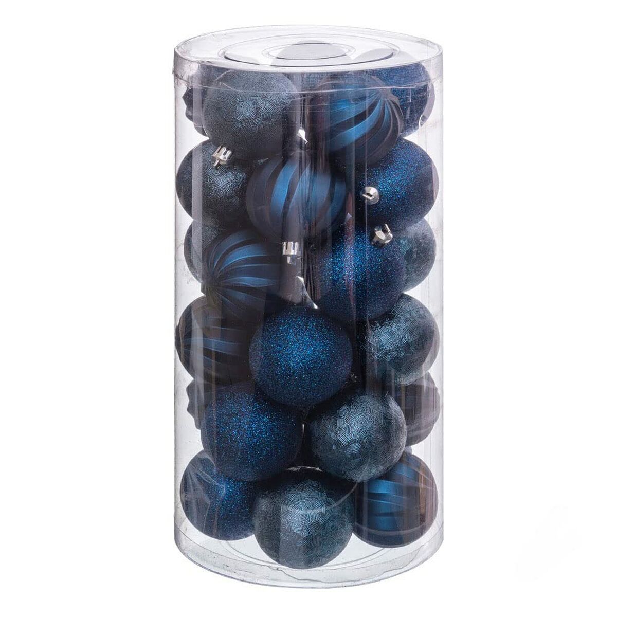 Christmas Baubles Blue Plastic 6 x 6 x 6 cm (30 Units)-0