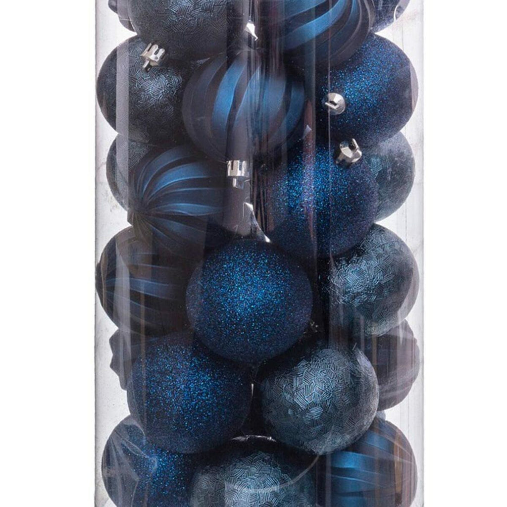 Christmas Baubles Blue Plastic 6 x 6 x 6 cm (30 Units)-1