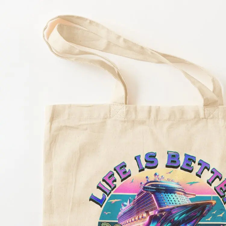 LIFE IS BETTER ON A CRUISE T-SHIRT Tote Bag woman shopping bag bags luxury women tote bag screen