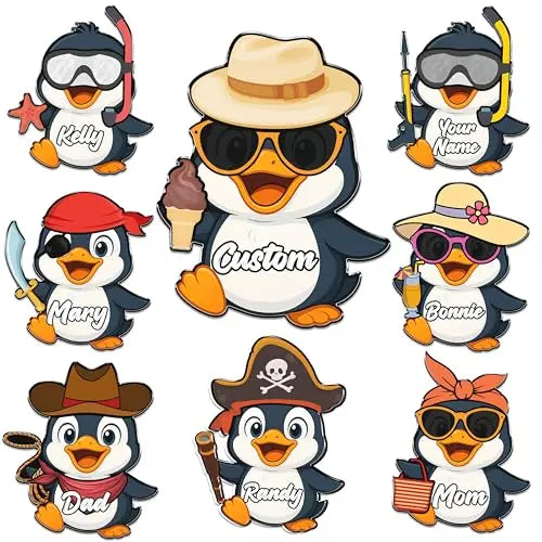 Penguin Cruise Door Magnets Fun Penguin Cruise Door Decorations Magnets Magnetic Cruiser Ship Magnet for Doors Car Fridge Refrig