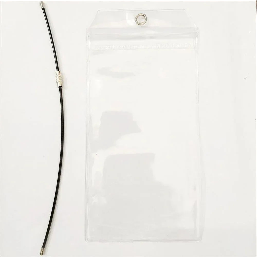 Travel Luggage Cruise Tags Holder Pouch Resealable Waterproof Clear Ship Ticket Card Sleeve Keyring with Steel Wire Cable Loop
