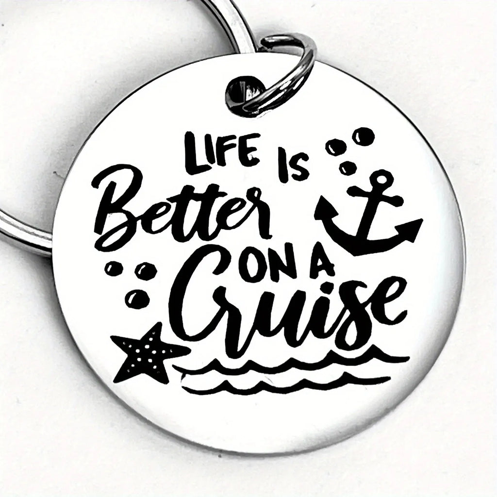 The best life is on cruise keychains, creative and unique gifts, perfect birthday gifts, and gifts for sailing enthusiasts