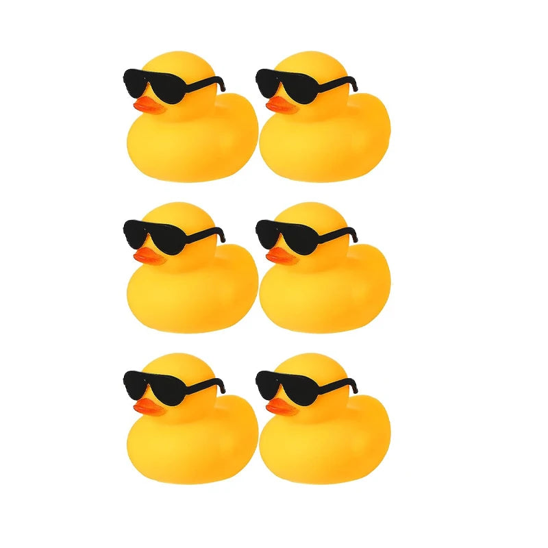 6/12/24pc Rubber Duck Toys Yellow Rubber Ducks Squeak & Float Ducky Pool Toy Cruise Holiday Decoration Birthday Party Favors